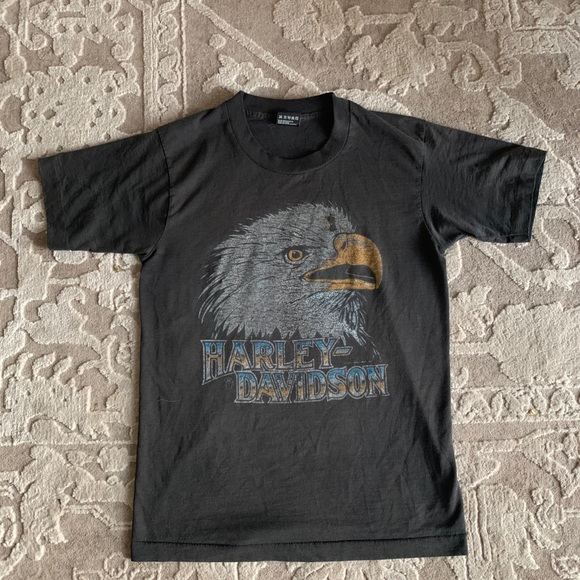 Harley-Davidson Tops - Vintage 1980s 80s Harley Davidson Eagle T Shirt